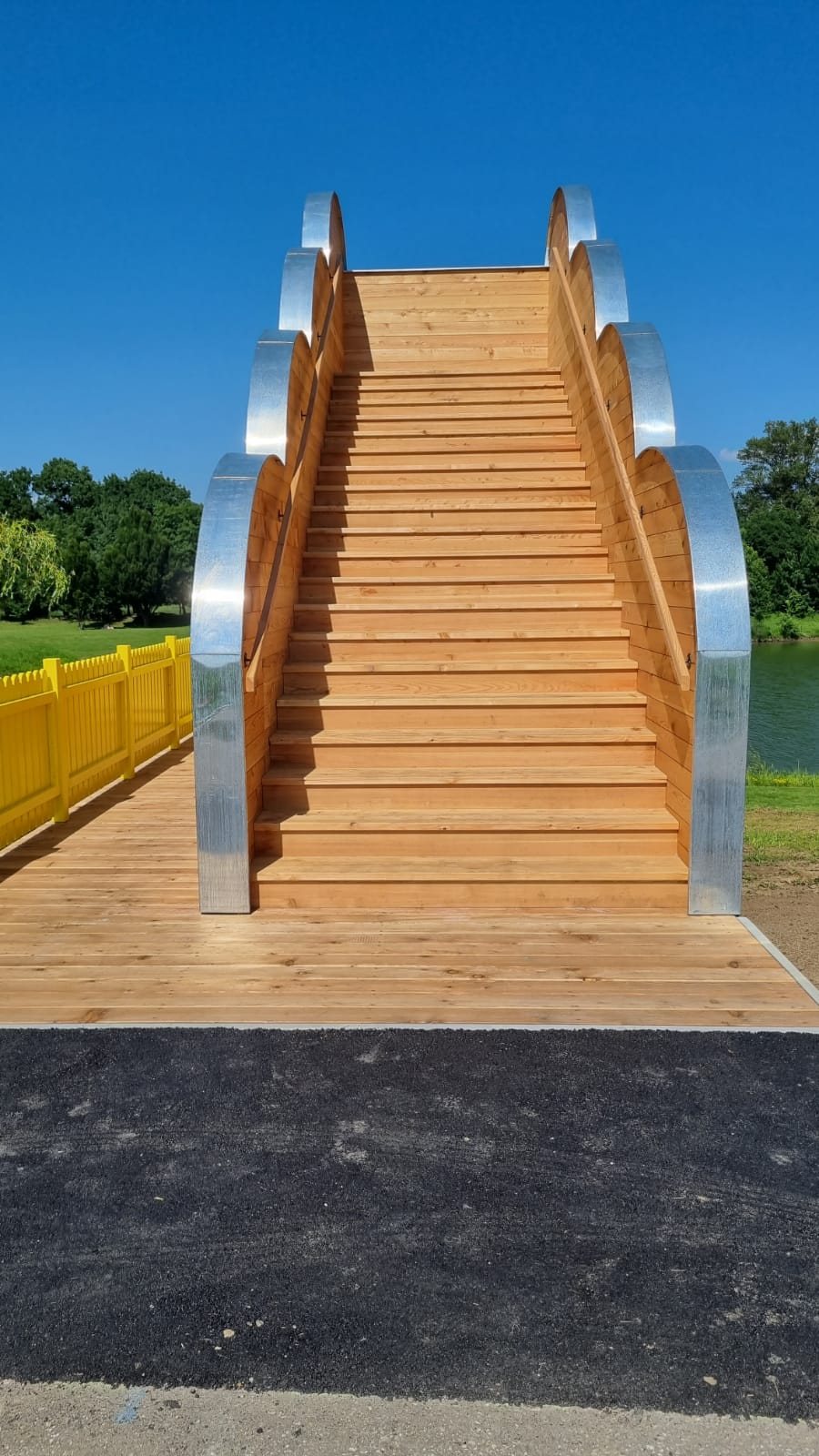 Raststation Radweg Iron-Curtain-Trail Pier 1/2 Badeteich Angern an der March