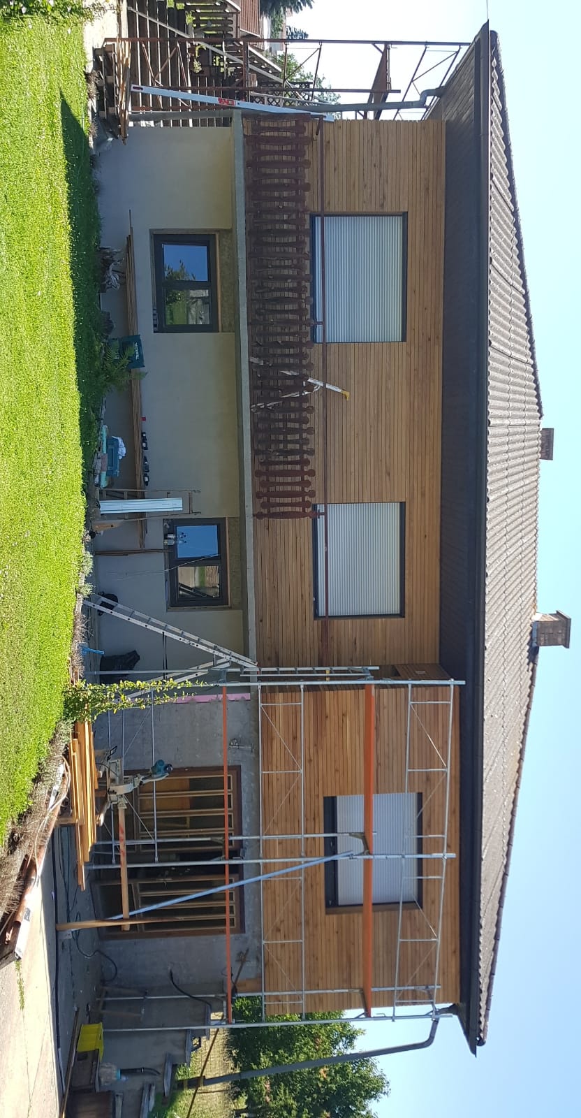 Holzfassade bei Einfamilienhaus