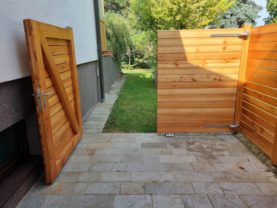 Doppelflügeliges Gartentor Lärche massiv