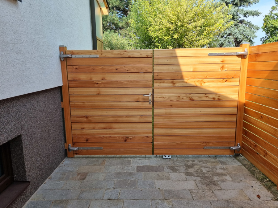 Doppelflügeliges Gartentor Lärche massiv