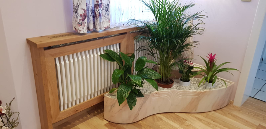 Heizkörperverbau mit Sprossen